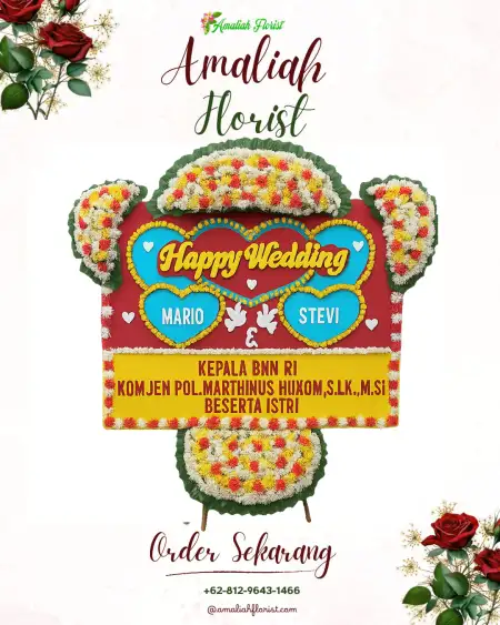 Papan Bunga Pernikahan Karangkerta